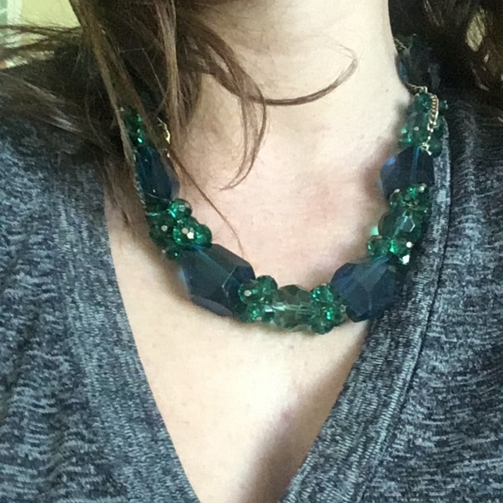 Blue and green beaded Necklace